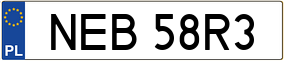 Trailer License Plate